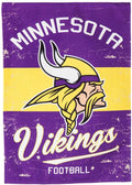 Minnesota Vikings Premium Double Sided Banner Flag 28x44 Inch Vintage Logo Design Indoor Outdoor