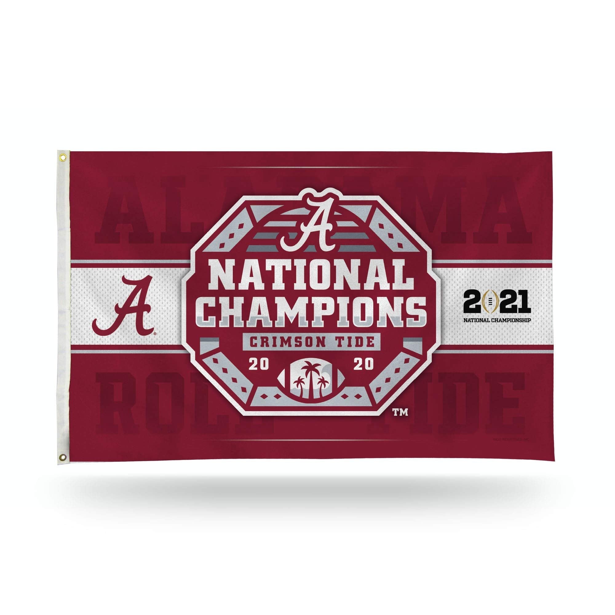 University of Alabama Crimson Tide 2020 National Champions Premium Flag Banner, 3x5 Feet, Retro Logo Design, Metal Grommets, Indoor Outdoor Display