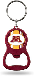 University of Minnesota Golden Gophers Premium Solid Metal Bottle Opener Keychain, Key Ring, Team Color