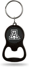University of Arizona Wildcats Premium Solid Metal Keychain Bottle Opener, Carbon Fiber Design
