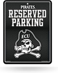 East Carolina University Pirates ECU Metal Parking Sign, Carbon Fiber Design 8.5x11 Inch