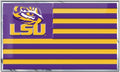 Louisiana State University Tigers LSU Color Auto Emblem State Flag Design Aluminum Metal