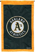 Oakland Athletics A's Premium Double Sided House Flag Banner, Applique Embroidered, 28x44 Inch, Display Pole Sold Separately