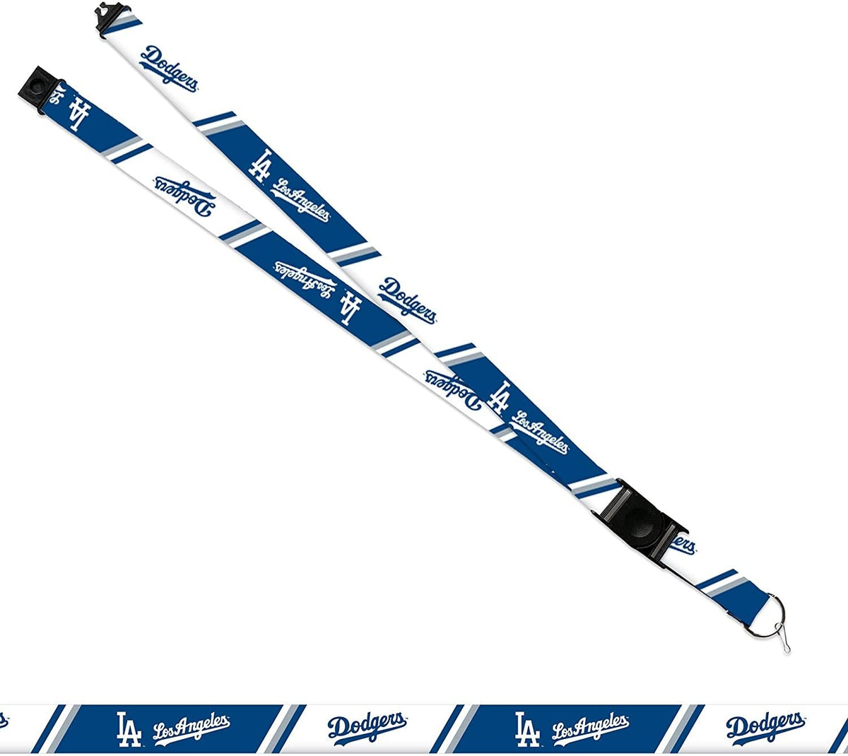 Los Angeles Dodgers Lanyard Keychain Double Sided 18 Inch Button Clip Safety Breakaway