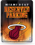 Miami Heat Metal Wall Parking Sign, 8.5x11 Inch, Primary Design, Great for Man Cave, Bed Room, Office, Home Decor