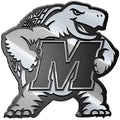 Maryland Terrapins Premium Solid Metal Auto Emblem Chrome