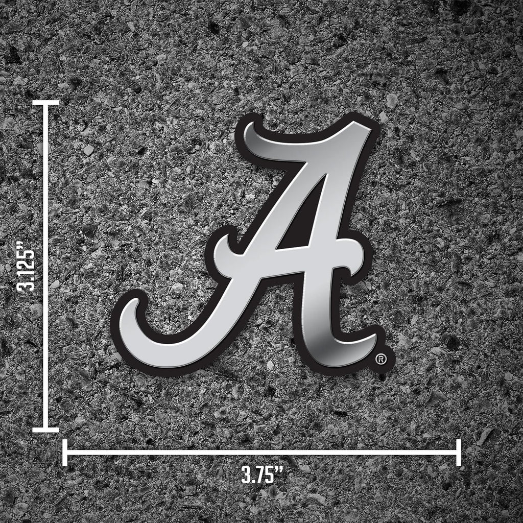 Southern Illinois University Salukis Auto Emblem, Silver Chrome Color, Raised Molded Plastic, 3.5 Inch, Adhesive Tape Backing