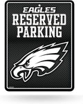 Philadelphia Eagles Metal Wall Parking Sign, 8.5x11 Inch, Carbon Fiber Design, Great for Man Cave, Bed Room, Office, Home Decor