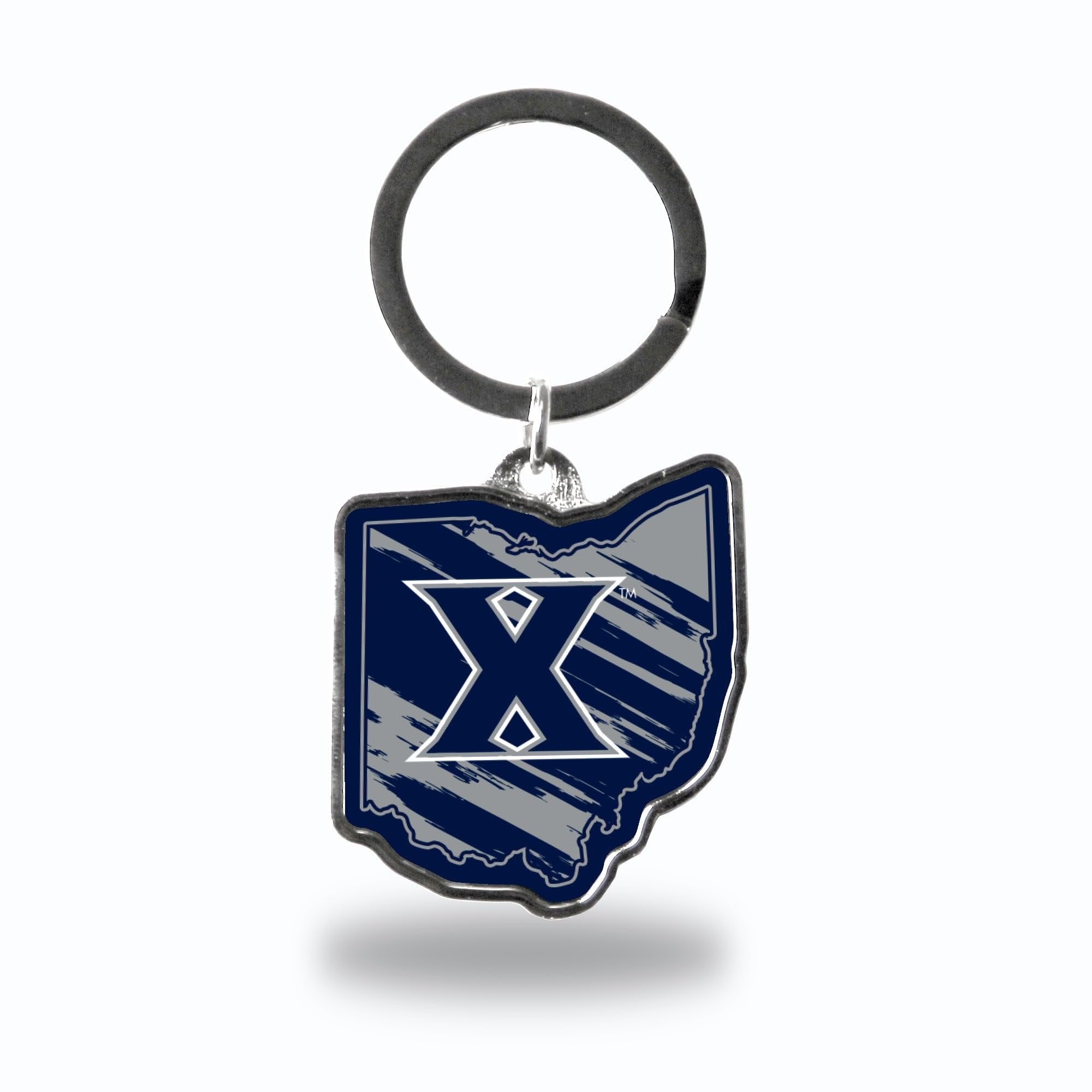 Xavier University Musketeers Metal Keychain, State Shaped