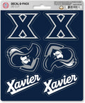 Xavier University Musketeers 6-Piece Decal Sticker Set, 5x6 Inch Sheet, Gift for football fans for any hard surfaces around home, automotive, personal items