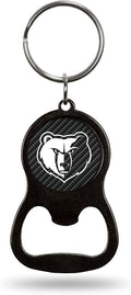Memphis Grizzlies Keychain Bottle Opener Carbon Fiber Design Metal Basketball