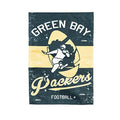 Green Bay Packers Premium 2-Sided Garden Flag Banner, Vintage Design, Retro Logo, Linen, 13x18 Inch