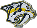 Nashville Predators Solid Metal Raised Auto Emblem Decal, Adhesive Tape Backing