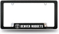 Denver Nuggets Premium Metal License Plate Frame Tag Cover, Carbon Fiber Design, 6x12 Inch