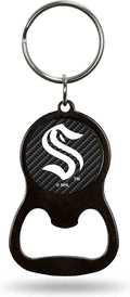 Seattle Kraken Keychain Bottle Opener Carbon Fiber Design Metal Hockey