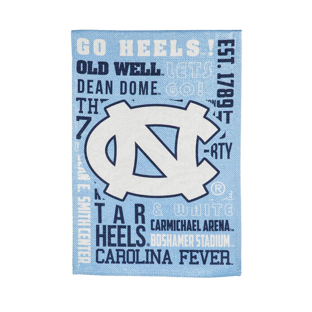 University of North Carolina Tar Heels Premium Double Sided Garden Flag Banner, Fan Rules Design, 13x18 Inch, Display Stand Sold Seperately, Officially Licensed