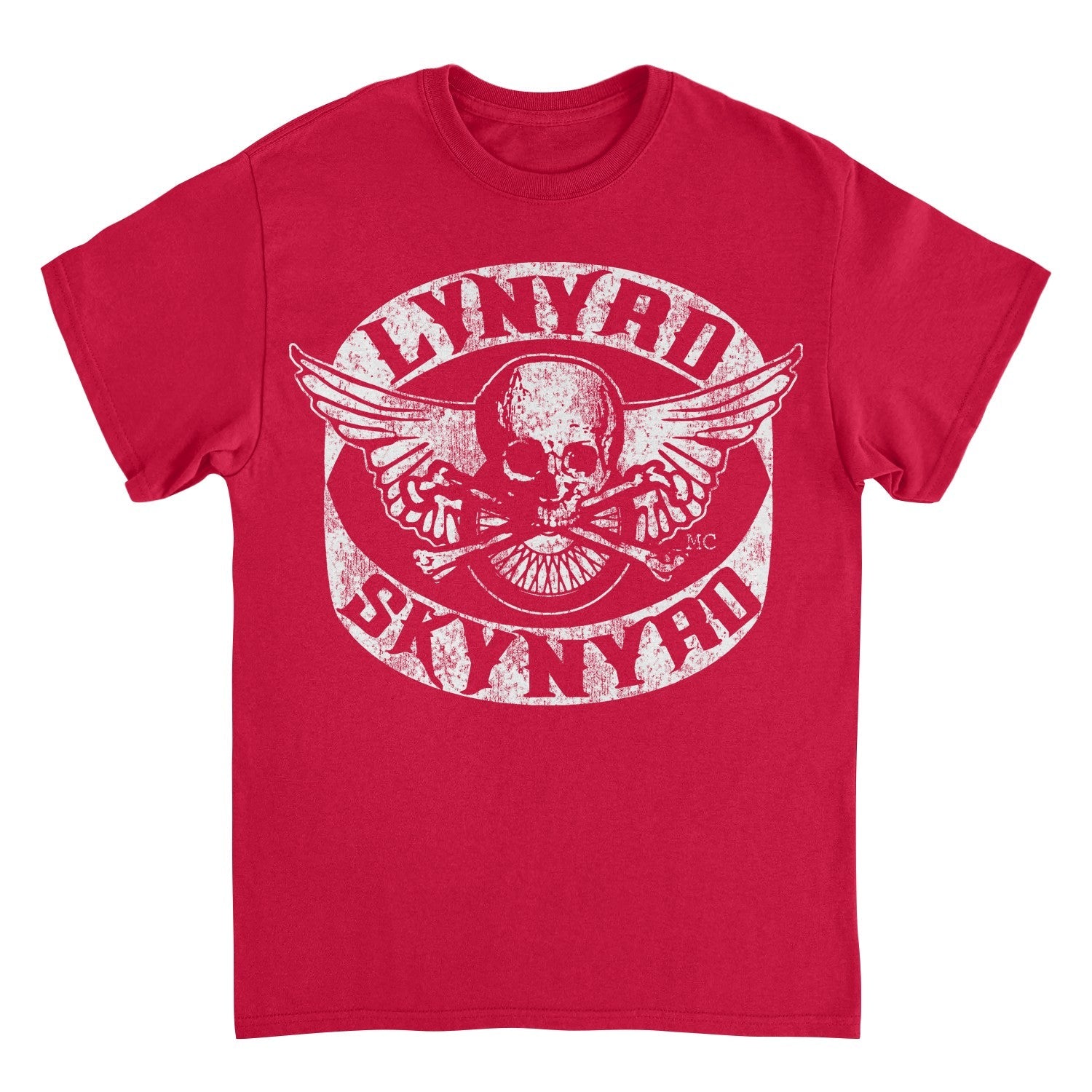Lynyrd Skynyrd Skull White Red T-Shirt
