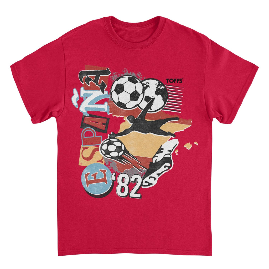 Toffs Retro Soccer Futbol Espana Red T-Shirt