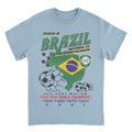 Toffs Retro Soccer Futbol Brazil World Light Blue T-Shirt