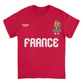 Toffs Retro Soccer Futbol France Red T-Shirt