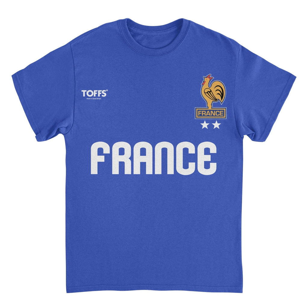 Toffs Retro Soccer Futbol France Royal T-Shirt