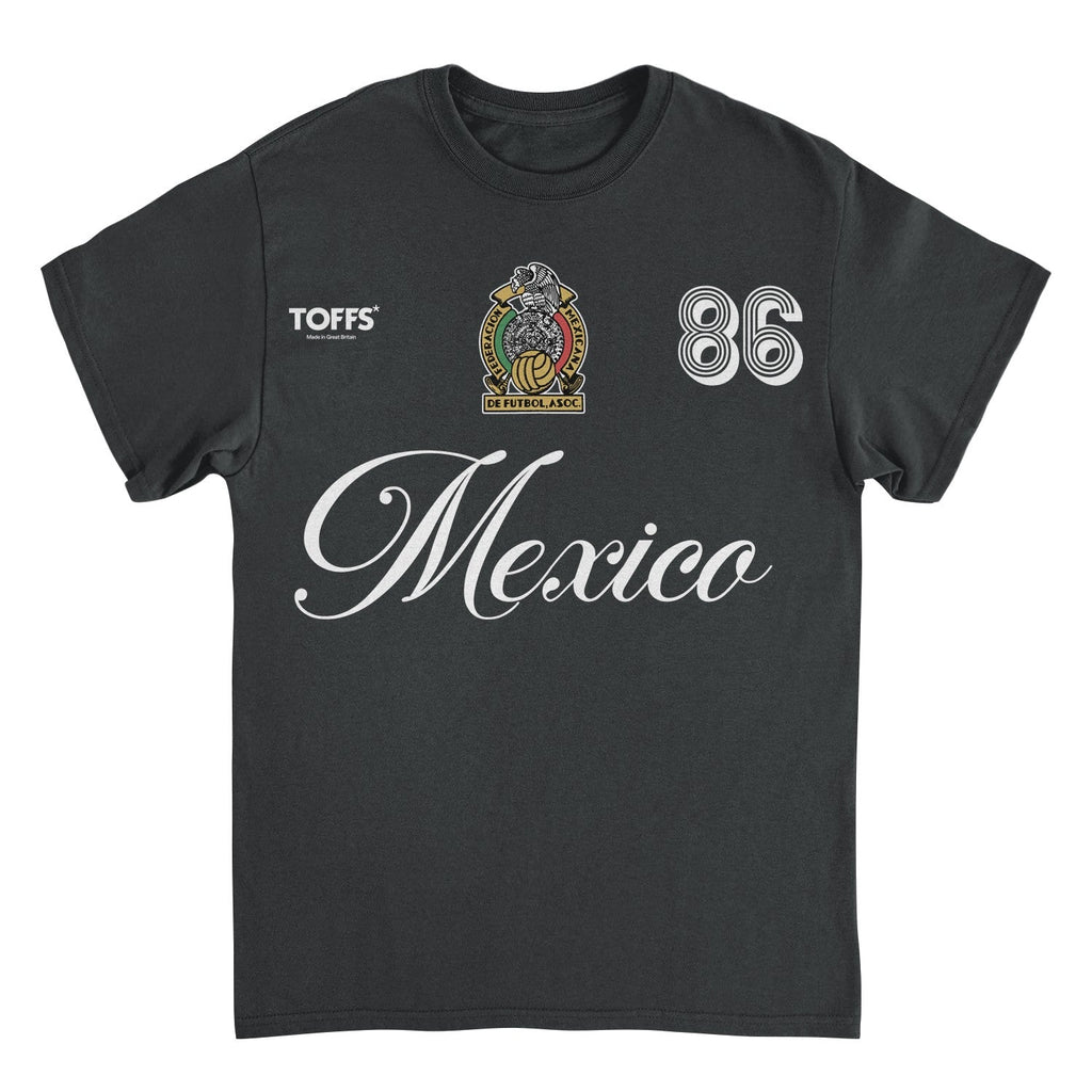 Toffs Retro Soccer Futbol Mexico Black T-Shirt
