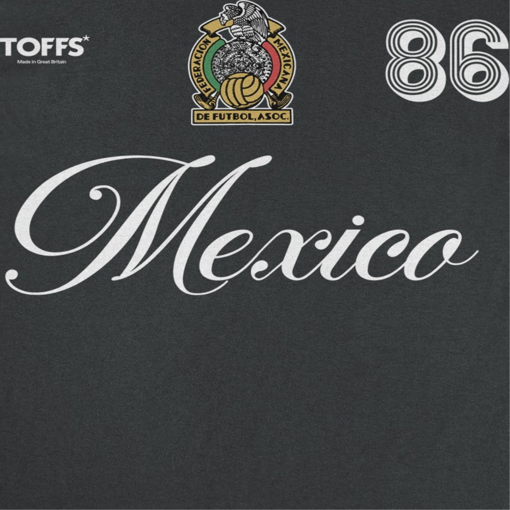 Toffs Retro Soccer Futbol Mexico Black T-Shirt