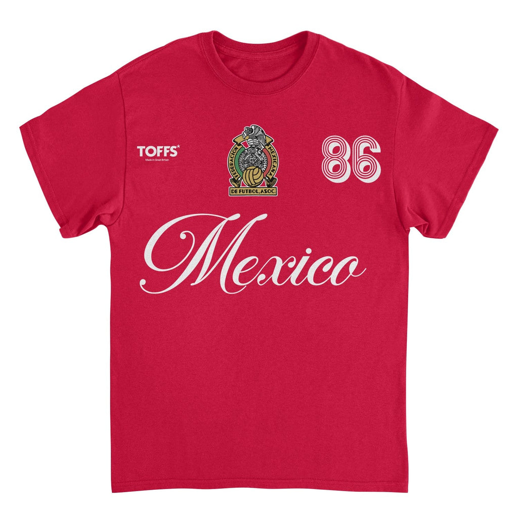 Toffs Retro Soccer Futbol Mexico Red T-Shirt