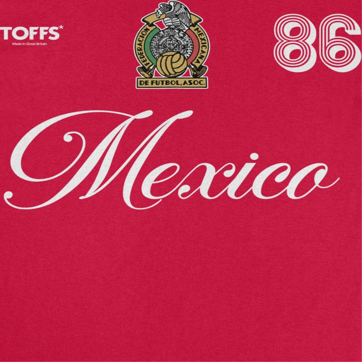 Toffs Retro Soccer Futbol Mexico Red T-Shirt
