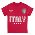 Toffs Retro Soccer Futbol Italia Red T-Shirt
