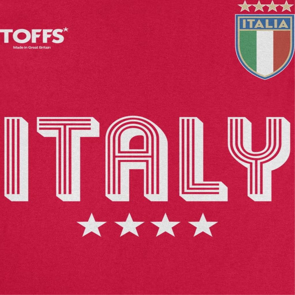 Toffs Retro Soccer Futbol Italia Red T-Shirt