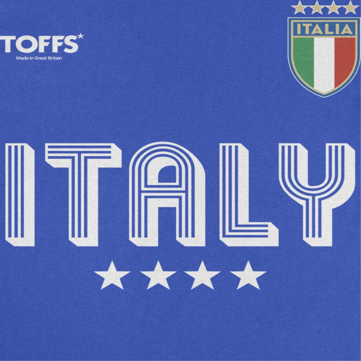 Toffs Retro Soccer Futbol Italia Royal T-Shirt