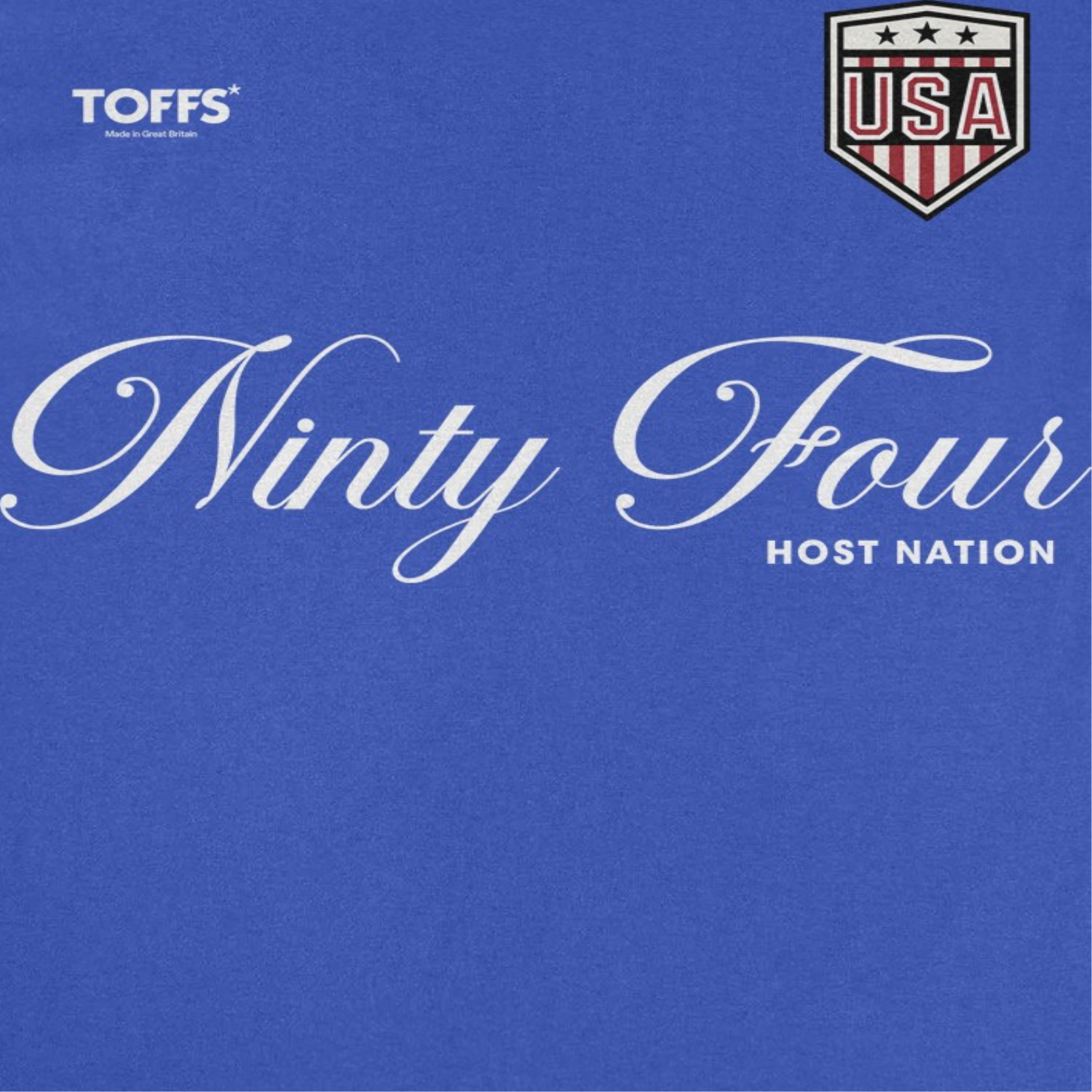 Toffs Retro Soccer Futbol Ninty Four Host Nation Royal T-Shirt
