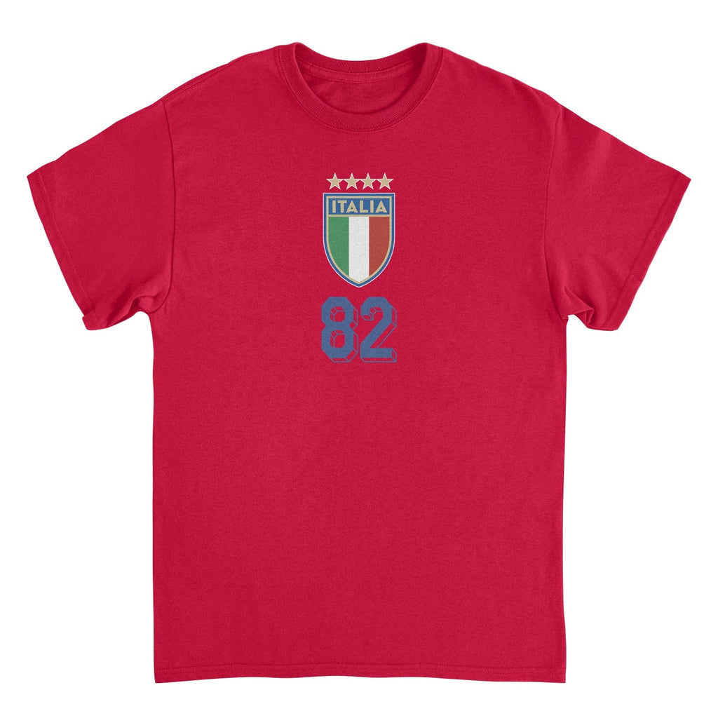Toffs Retro Soccer Futbol Italia Logo Red T-Shirt