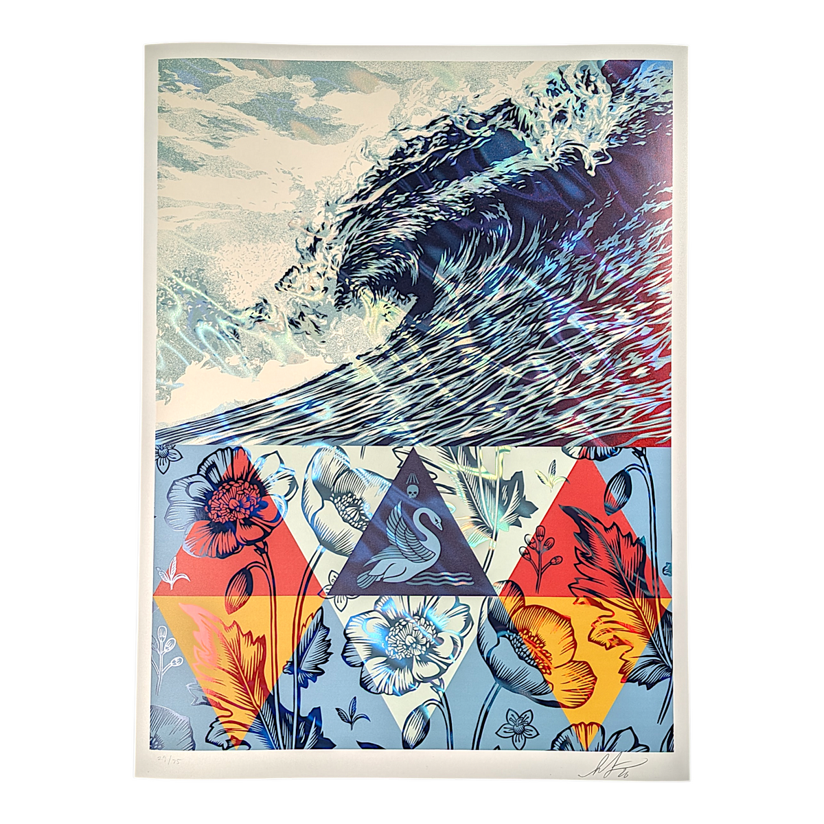 Shepard Fairey "Wave of Distress (Lava Foil)" Print