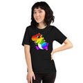 LGBTQ Tyrannosaurus Rex Cartoon Dinosaur Short-Sleeve Unisex T-Shirt